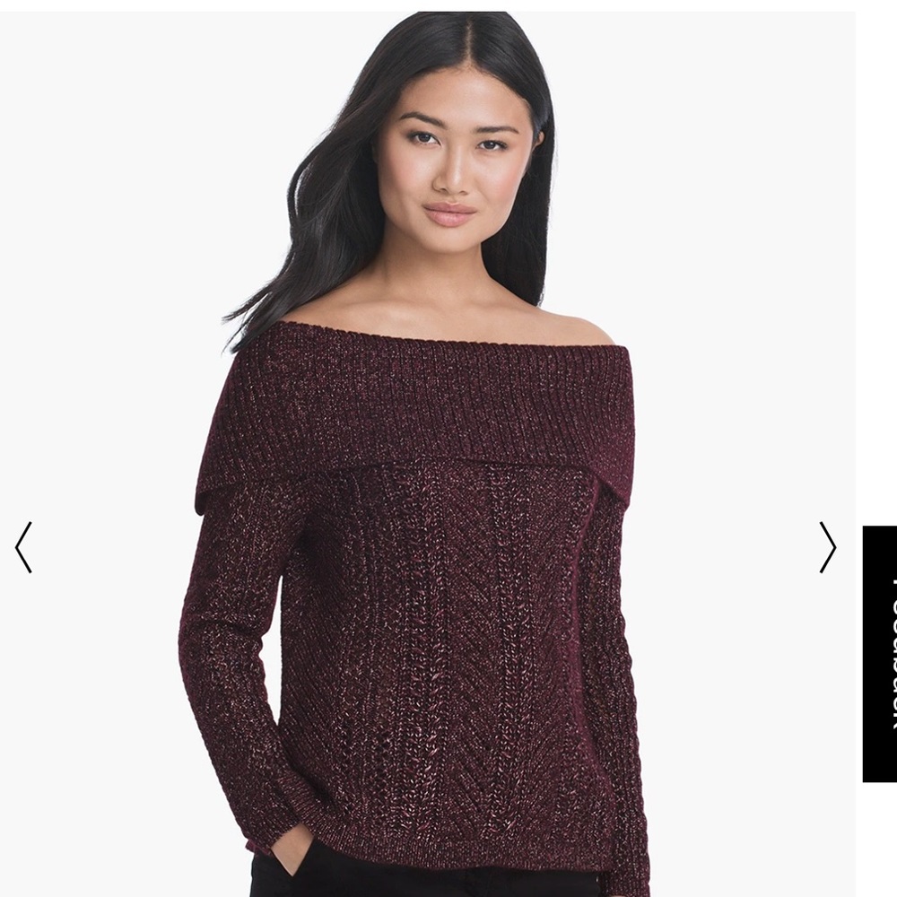 White House Black Market Off The Shoulder Sweater